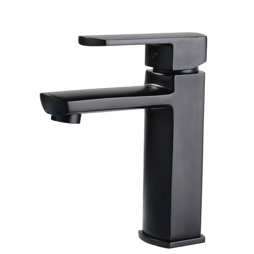 Fienza Koko Matte Black Basin Mixer-218103B-blue-leaf-bathware