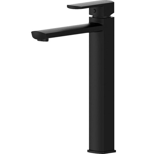 Fienza Koko Matte Black Tall Basin Mixer-218107B-blue-leaf-bathware