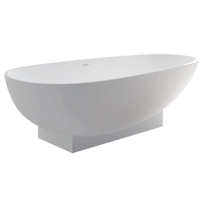 Fienza Lagoona Solid Surface Bath 1810mm - Matte White-ST04-blue-leaf-bathware