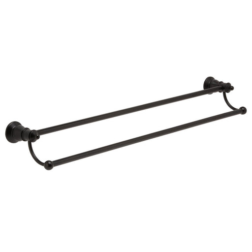 Fienza Lillian Double Towel Rail 800 - Matte Black-81008B-blue-leaf-bathware