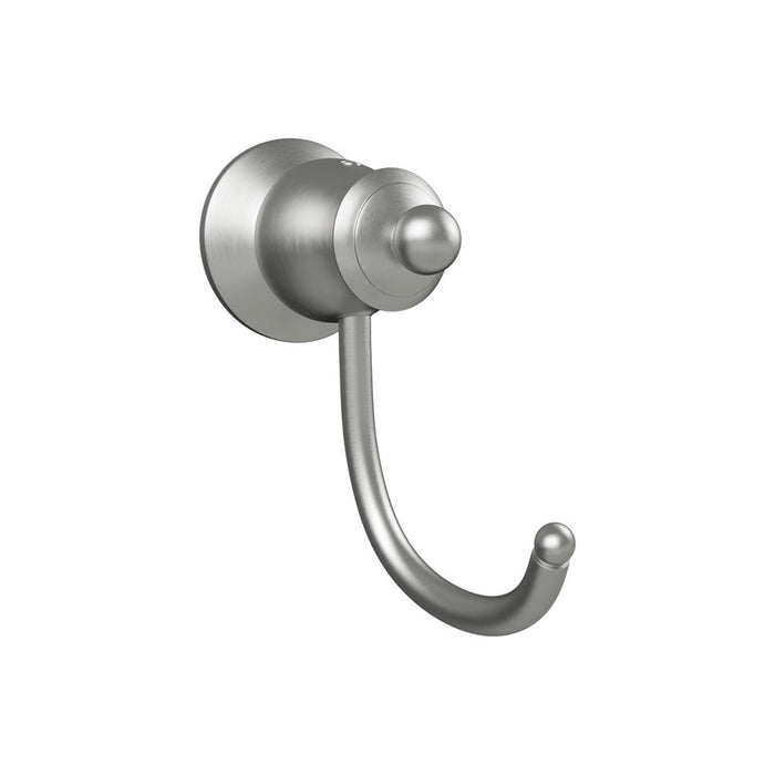 Fienza Lillian Robe Hook - Brushed Nickel-81004BN-blue-leaf-bathware