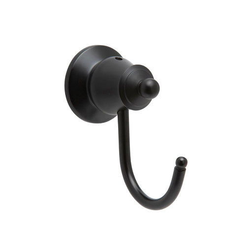 Fienza Lillian Robe Hook - Matte Black-81004B-blue-leaf-bathware