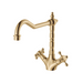 Fienza Lillian Shepherds Crook Sink Mixer - Urban Brass-336106UB-blue-leaf-bathware