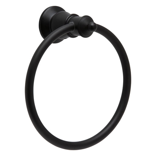 Fienza Lillian Towel Ring - Matte Black-81002B-blue-leaf-bathware