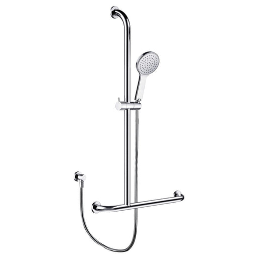 Fienza Luciana Care Inverted T Rail Shower - Left-Hand-444113LH-blue-leaf-bathware