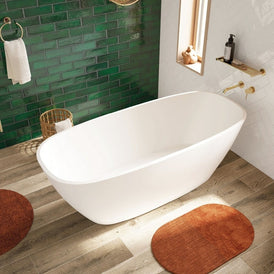Fienza Marissa Solid Surface Bath 1700mm - Matte White-ST18-blue-leaf-bathware