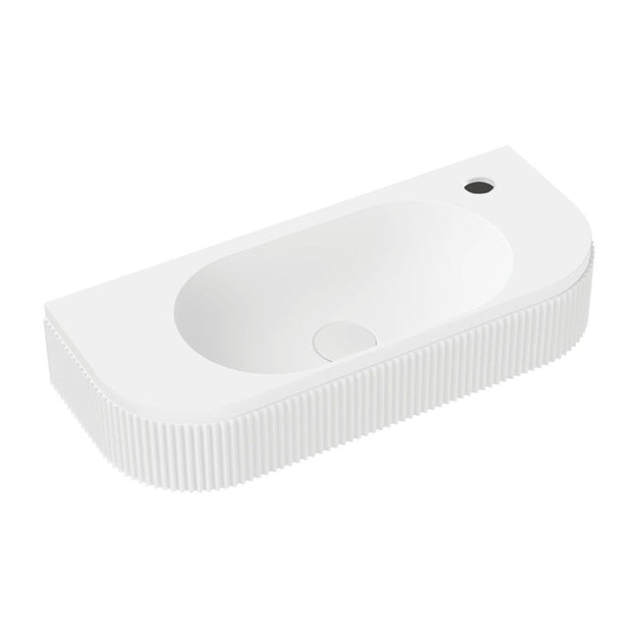 Fienza Minka Solid Surface Wall Basin - Matte White-CSB310-1-blue-leaf-bathware