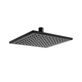 Fienza Modena Matte Black Rain Shower Head-411101B-blue-leaf-bathware