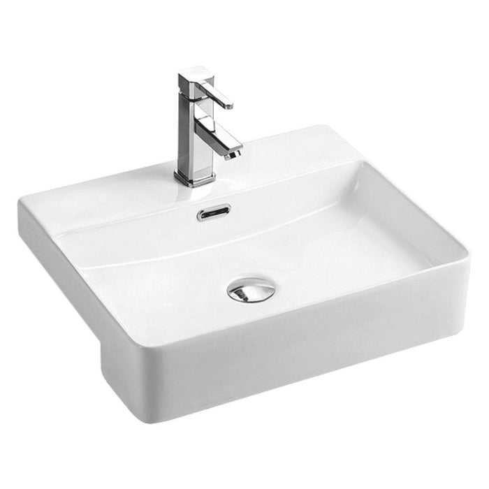 Fienza Petra Semi-Recessed Basin-RB4044-blue-leaf-bathware