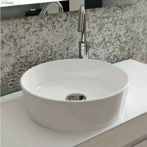 Fienza RAK Feeling Round Above Counter Basin-606000W-blue-leaf-bathware