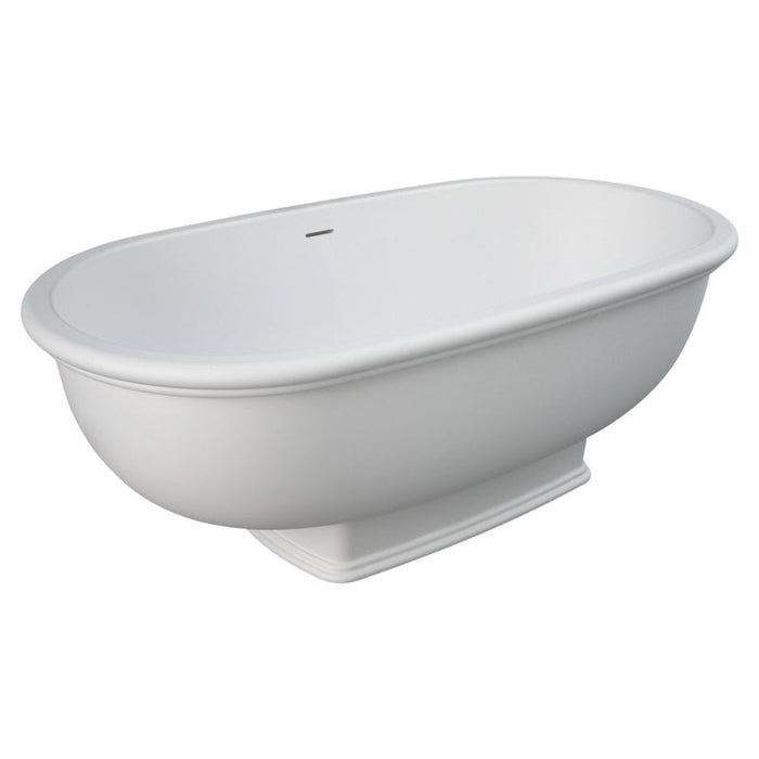 Fienza RAK Washington Solid Surface Bath 1560mm - Matte White-ST68-blue-leaf-bathware