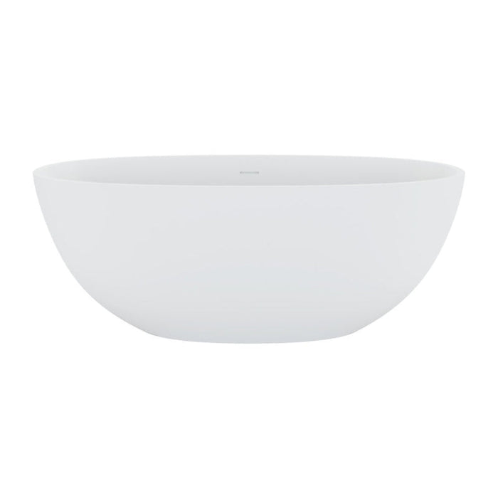 Fienza Sasso Solid Surface Bath - Matte White-blue-leaf-bathware