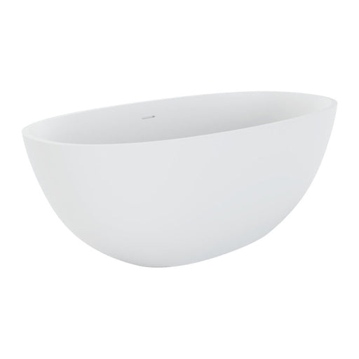 Fienza Sasso Solid Surface Bath - Matte White-blue-leaf-bathware