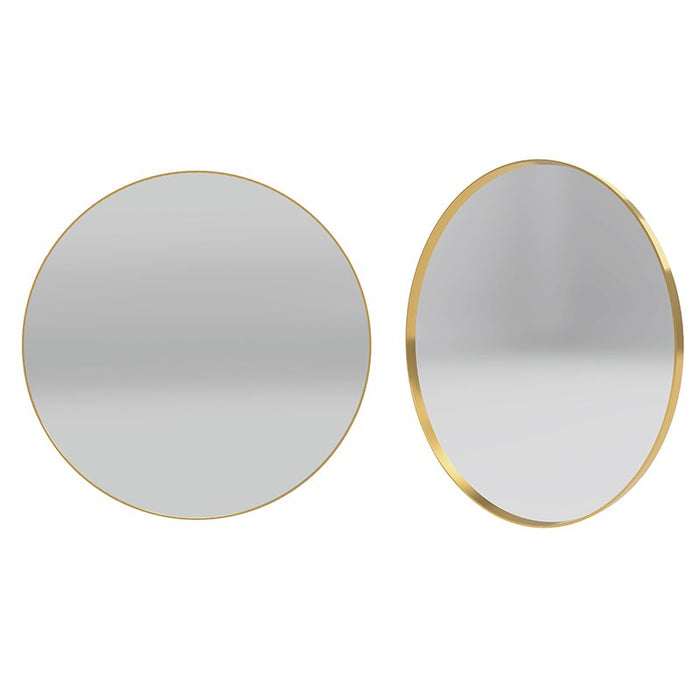 Forme 800mm Round Mirror - Brushed Gold-MIRND800BRPVD-blue-leaf-bathware