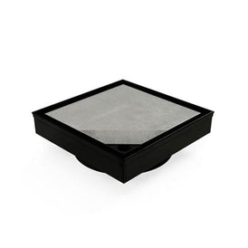 Forme Square Tile Insert Floor Waste - Black Satin-FD11XS90-TBS-blue-leaf-bathware
