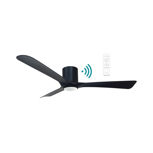 Martec Fresno DC 52″ Smart Ceiling Fan With WIFI Remote Control + LED light - Matt Black