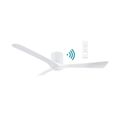 Martec Fresno DC 52″ Smart Ceiling Fan With WIFI Remote Control + LED light - Matt White