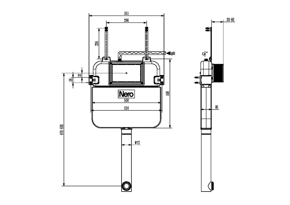 Nero Concealed Pneumatic In Wall Cistern-G30035-blue-leaf-bathware