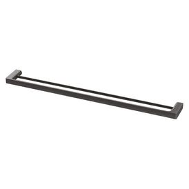 Phoenix Gloss Double Towel Rail 800mm - Brushed Carbon