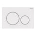 Geberit Sigma 20 White Gloss Dual Flush Plate - White Matt Rings-115.882.11.1-blue-leaf-bathware