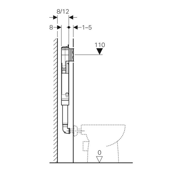 Geberit Sigma 8 Concealed In-Wall Cistern - 4 Star-109.795.00.1-blue-leaf-bathware