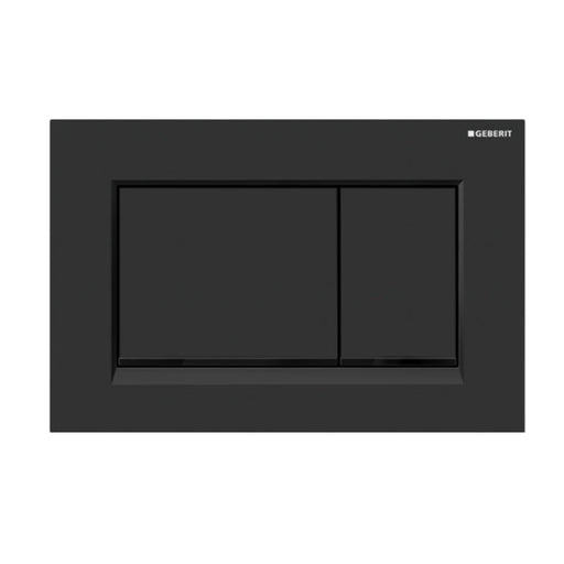 Geberit Sigma30 Matte Black Dual Flush Plate - Black Trim-115.883.16.1-blue-leaf-bathware