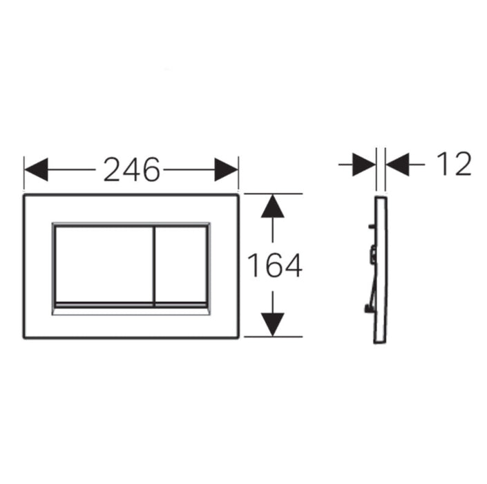 Geberit Sigma30 White Matt Dual Flush Plate - White Trim-115.883.01.1-blue-leaf-bathware