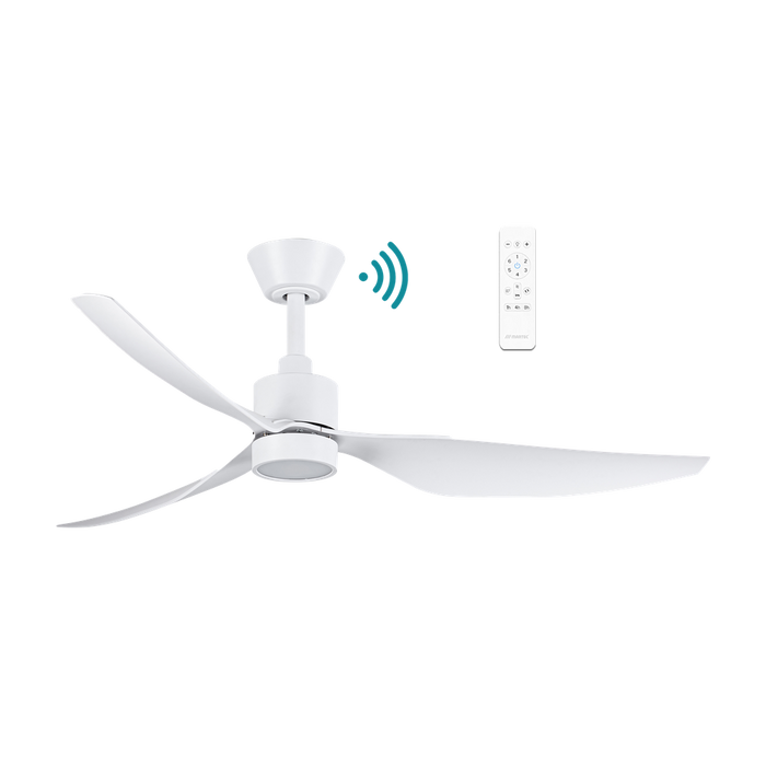 Martec Genoa DC 50″ Smart Ceiling Fan With WIFI Remote Control + LED light - Matt White