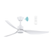 Martec Genoa DC 50″ Smart Ceiling Fan With WIFI Remote Control + LED light - Matt White