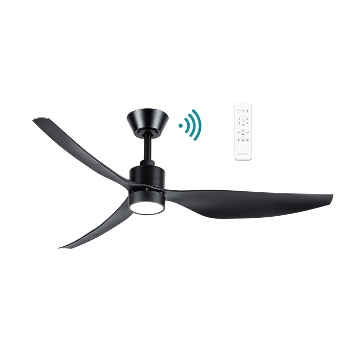 Martec Genoa DC 50″ Smart Ceiling Fan With WIFI Remote Control + LED light - Matt Black