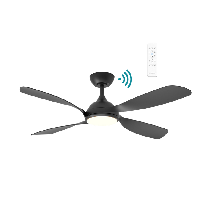 Martec Hampton DC 52″ Smart Ceiling Fan With WIFI Remote Control + LED light - Matt Black