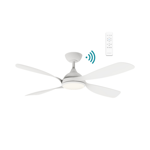 Martec Hampton DC 52″ Smart Ceiling Fan With WIFI Remote Control + LED light - Matt White
