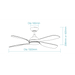 Martec Hampton DC 52″ Smart Ceiling Fan With WIFI Remote Control - Matt Black - Technical Drawing