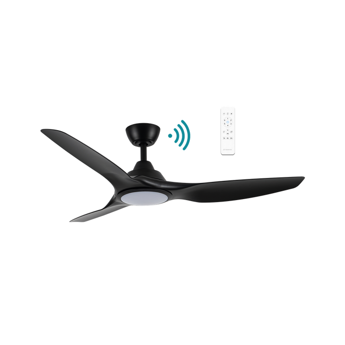 Martec Impact DC 52″ Smart Ceiling Fan With WIFI Remote Control + LED light - Matt Black