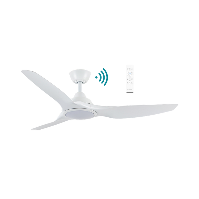 Martec Impact DC 52″ Smart Ceiling Fan With WIFI Remote Control + LED light - Matt White
