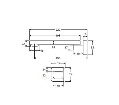 Koko Swivel Bath Outlet, Chrome