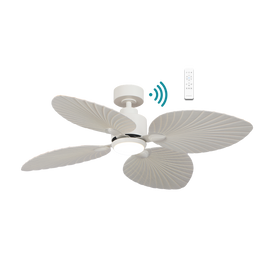 Martec Kingston DC 50″ Smart Ceiling Fan With WIFI Remote Control + LED light - Matt White / Whitewash