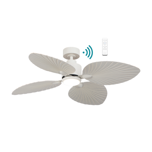 Martec Kingston DC 50″ Smart Ceiling Fan With WIFI Remote Control + LED light - Matt White / Whitewash