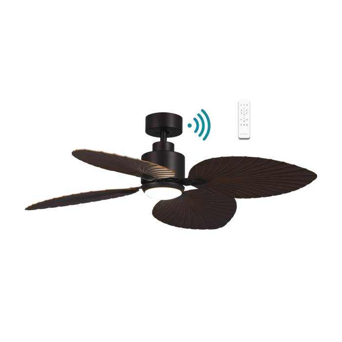Martec Kingston DC 50″ Smart Ceiling Fan With WIFI Remote Control + LED light - Old Bronze / Walnut