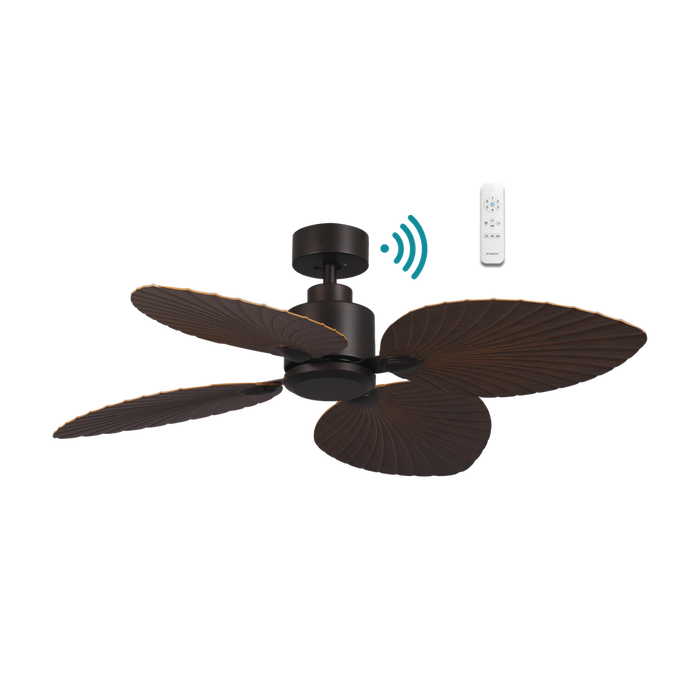 Martec Kingston DC 50″ Smart Ceiling Fan With WIFI Remote Control - Old Bronze / Walnut