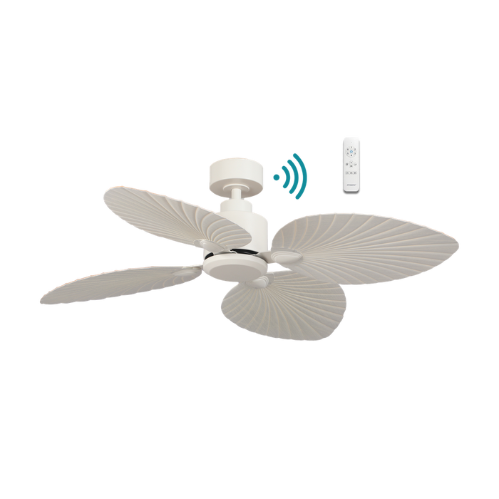 Martec Kingston DC 50″ Smart Ceiling Fan With WIFI Remote Control - Matt White / Whitewash