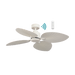 Martec Kingston DC 50″ Smart Ceiling Fan With WIFI Remote Control - Matt White / Whitewash