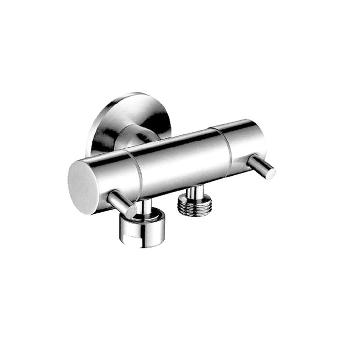 Linkware Dual Mini Cistern Cock - Chrome-T115DB-blue-leaf-bathware