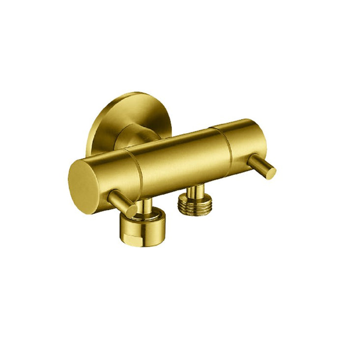 Linkware Dual Mini Cistern Cock - Gold-T115DPVD-blue-leaf-bathware