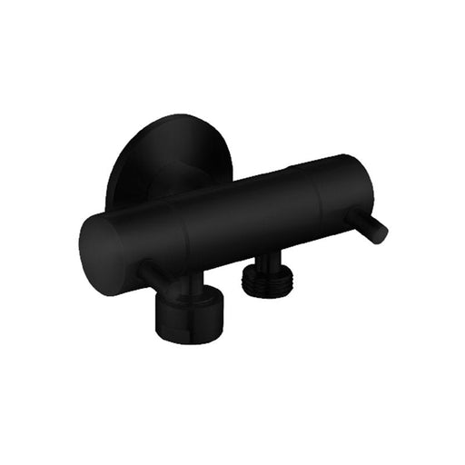 Linkware Dual Mini Cistern Cock - Matte Black-T115DBK-blue-leaf-bathware