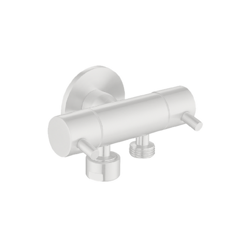 Linkware Dual Mini Cistern Cock - White-T115DW-blue-leaf-bathware