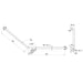 Linsol 850 x 700mm Stainless Steel Grab Rail Left Hand Angle - Brushed Stainless 