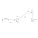 Linsol 850 x 700mm Stainless Steel Grab Rail Right Hand Angle - Brushed Stainless 