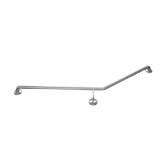 Linsol 850 x 700mm Stainless Steel Grab Rail Right Hand Angle - Brushed Stainless 