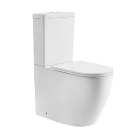 Linsol Ajax Back to Wall Rimless Toilet Suite AJA-01-BTW-CH